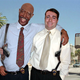 Officers Vincent Tate and Jason Hepplewhite enjoying each other's company.